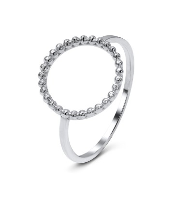 Circle Magnet Balls Style Silver Ring NSR-2881